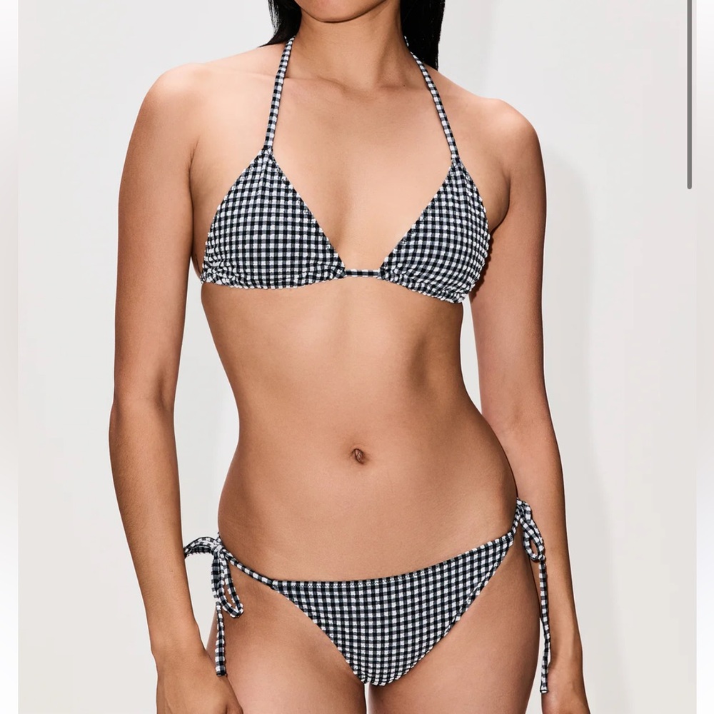 BNWT hunza G Gingham Seersucker Sabrina Bikini set - Picture 4 of 8